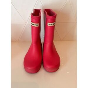 Hunter Kids First Classic Pink Rubber Rain Boots Toddler US‎ 10 UK 6